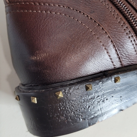 Vince Camuto Talorini Lace-Up Studded Combat Boots - Size 9 - Picture 15 of 16